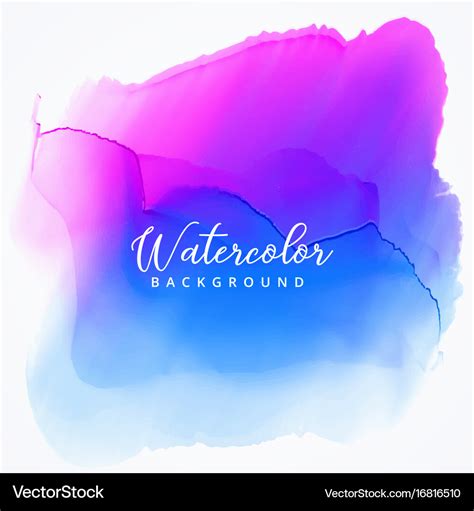 Pink blue watercolor stain texture background Vector Image