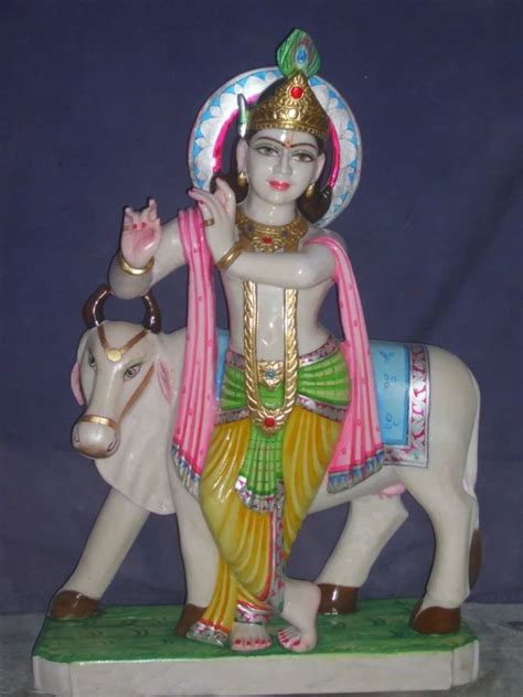 Hindu God Krishna Statue at ₹ 19000 | Marble Krishna Statue in Jaipur ...