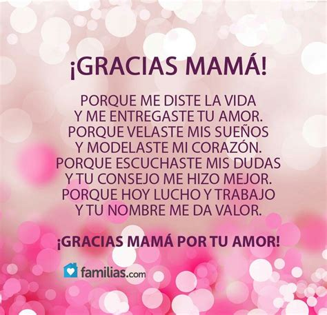 Gracias Mamá Pensamientos Para Mamá Feliz Día Mamá Frases Poema