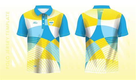 sports polo  shirt jersey design blue amd yellow sports jersey