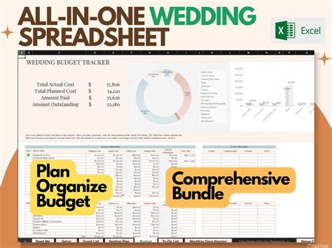 Wedding Digital Planner Wedding Budget Spreadsheet Wedding Timeline Wedding Checklist