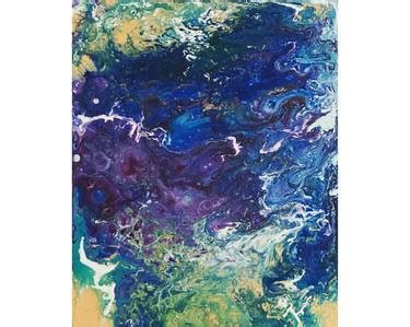 Art Collectibles Acrylic Pour Painting Original Fluid Art Abstract 8