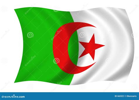 Algerian flag stock illustration. Illustration of stripe - 66322