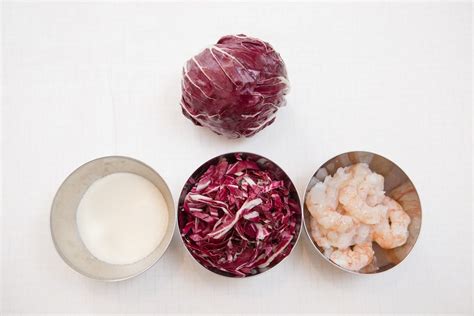 Crema Di Mais Al Radicchio Di Chioggia IGP Con Mazzancolle In Saore Di