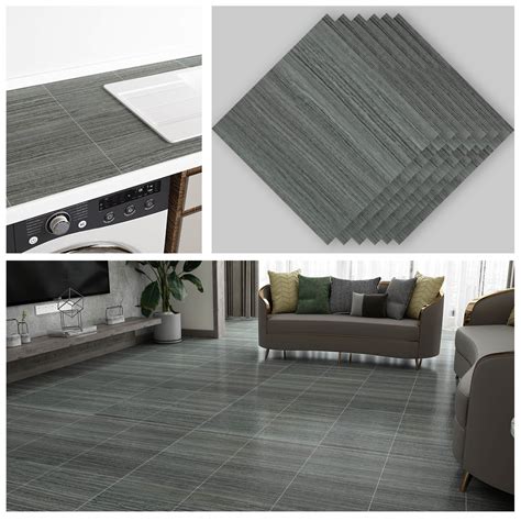 Grey Wood Vinyl Flooring Tiles – CHIHUT