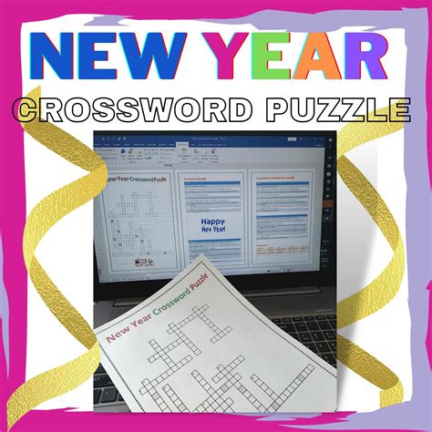 New Year Crossword Puzzle Made By Teachers