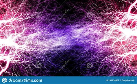 Fire And Ice Abstract Fractal Lightning Stock Illustration