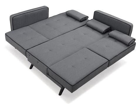 Sof Cama Modular De Tela Poli Ster Gris Calobra