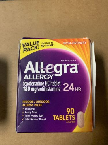 Allegra 180 Mg Eye Allergy Treatment 90 Tablets Exp 6 2025 2404