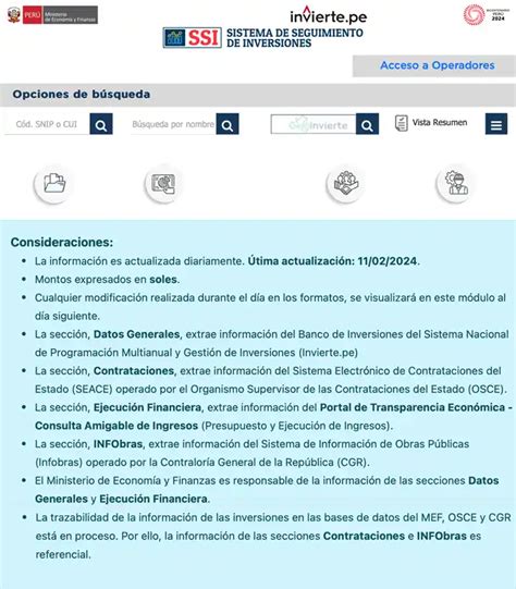 Sistema De Seguimiento De Inversiones SSI MEF