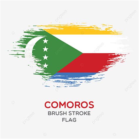 Comoros Brush Stroke Flag Brush Stroke Flags Country Flag National