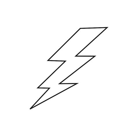 Lightning Bolt Outline - Cliparts.co