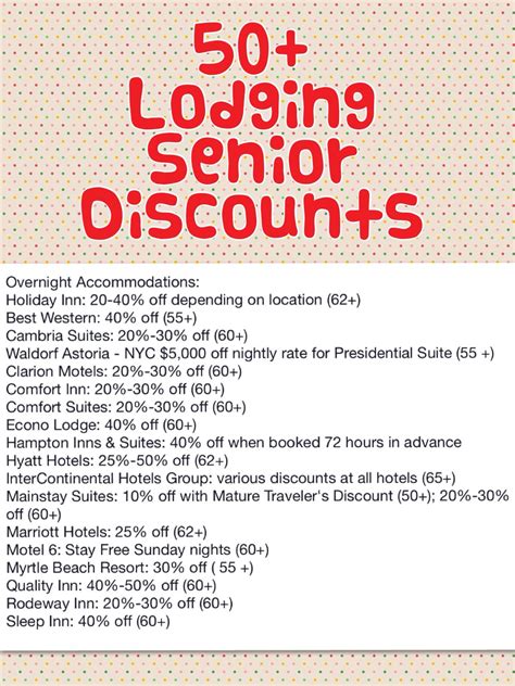 50+ Lodging Senior Discounts...:-) | Senior discounts, Holiday inn ...