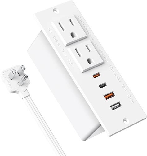 Amazon Recessed Power Strip With W Usb C Ultra Thin Flat Plug