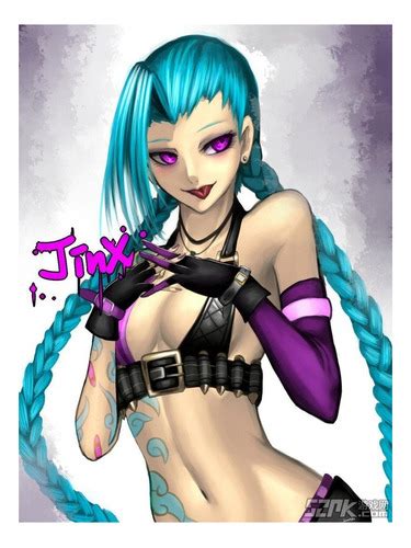 League Of Legends Jinx Cosplay Peluca Azul Trenzas Largas Cuotas Sin