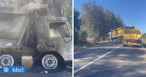 Encapuchados Queman Dos Camiones En Ataque Incendiario Ocurrido En