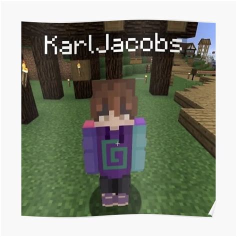 Karl Jacobs Minecraft Skin Dream Smp Poster By Itsorangeblue