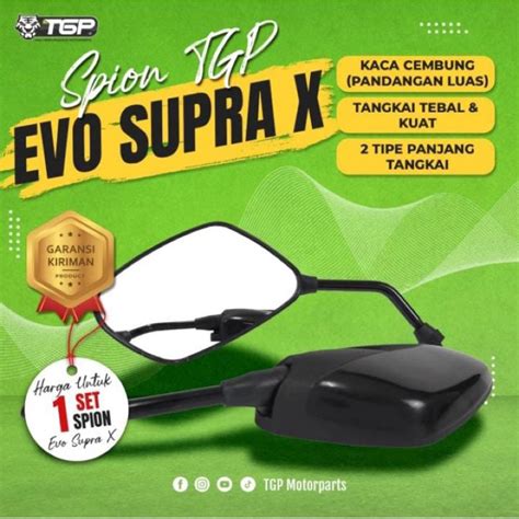 Jual Spion Tgp Evo Supra X Kaca Cembung Drat Honda Tangkai Panjang Asli