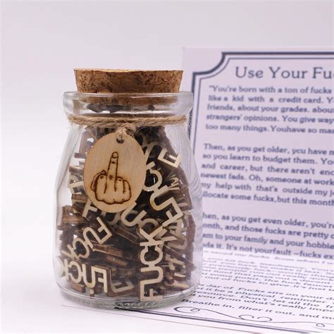 Amazon Fuck To Give 8oz Jar Of Fuck Gift Jar Give A Fuck In A Bottle Gag Gift Birthday