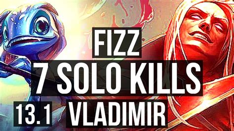 FIZZ Vs VLADIMIR MID 7 Solo Kills 1 9M Mastery 400 Games EUW