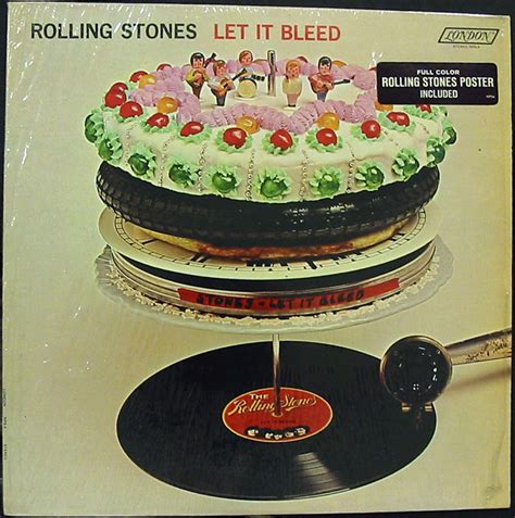 Popsike ROLLING STONES Let It Bleed SHRINK STICKERS POSTER NM