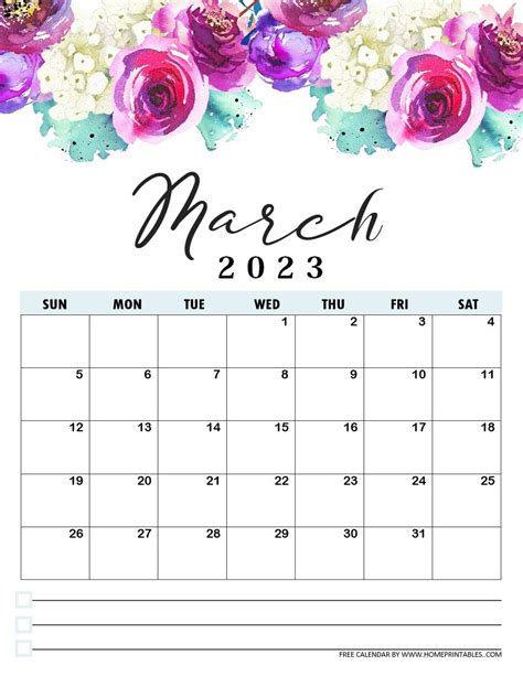 March 2023 Calendar Flowers - Get Calendar 2023 Update