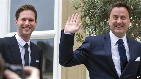 Luxembourg Pm First Eu Leader To Marry Same Sex Partner Bbc News