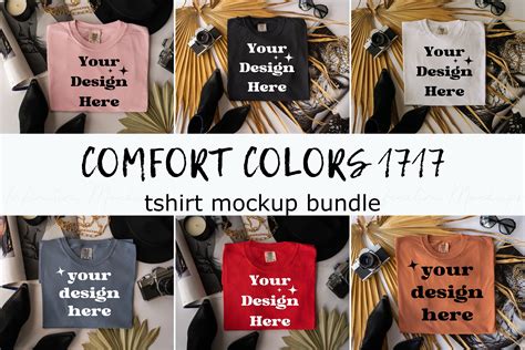 Comfort Colors Tshirt Mockup Bundle Graphic By Infinitim