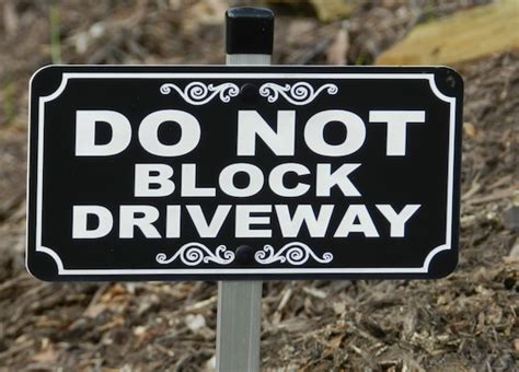 Do Not Block Driveway Lawn Sign Driveway Sign By Engravedblessings