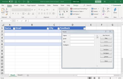 How To Create A Form In Excel Flory Witabir