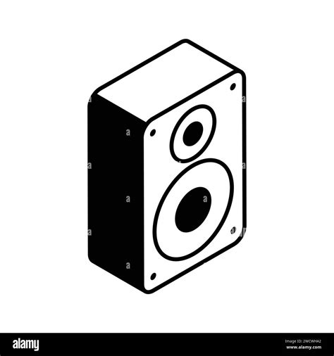 Amazing Icon Of Sound Speaker In Trendy Isometric Style Ready To Use