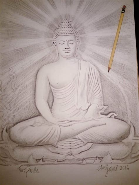 Gautam Buddha Pencil Sketch