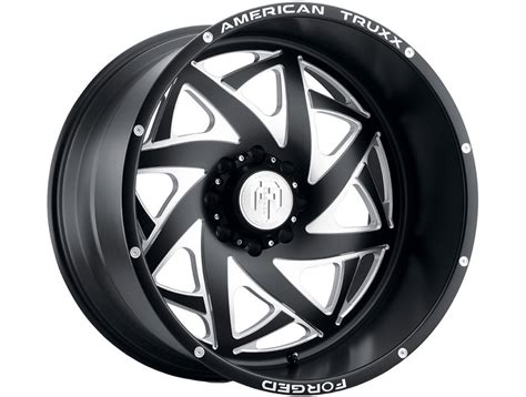 American Truxx Forged Milled Matte Black Atf Kronos Wheels