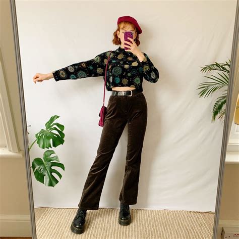 Pretty Pretty Vintage Deep Brown Velvet Cord Depop Colorful Fashion Fashion Inspo