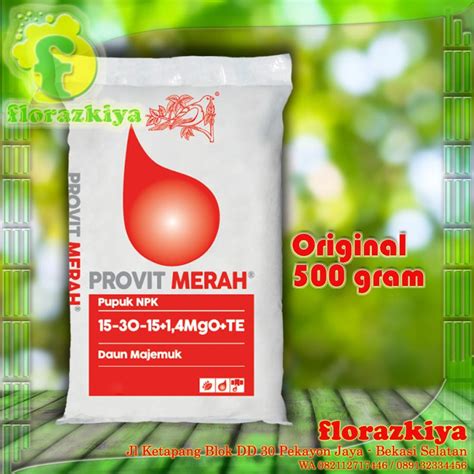 Jual Pupuk Daun Majemuk NPK Mikro Foliar Meroke PROVIT MERAH Kemasan