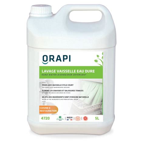 Liquide Lavage Vaisselle Eau Dure Ecocert Bidons De L Orapi