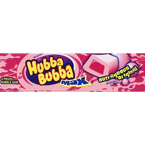 Hubba Bubba Bubble Gum Outrageous Original 5 Ea Chewing Gum Cannatas