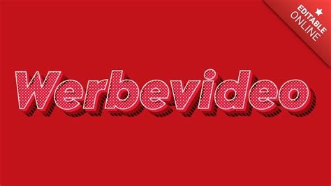 Werbevideo Pop Art Rojo D Efecto Generador De Efectos De Texto