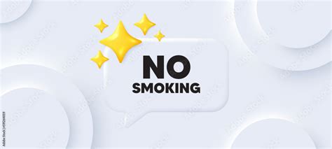 Vetor De No Smoking Tag Neumorphic Background With Chat Speech Bubble