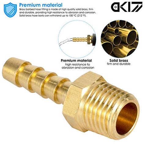 Brass Barb X Npt Male End Air Hose Pipe Fitting Threaded