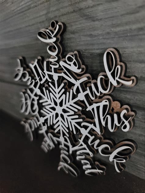 Fuck Flake Fuck Fuck Ornament Swear Word Ornament Funny Ornament Funny Snowflake Curse Word