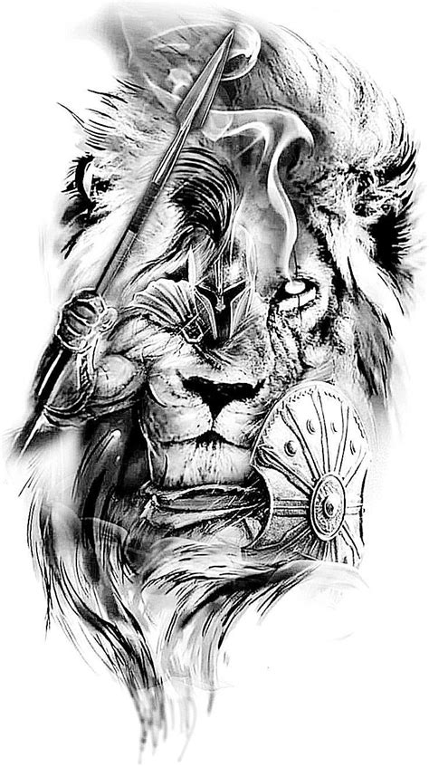 Pin by Hernan Centurion on diseños Lion head tattoos Warrior tattoo