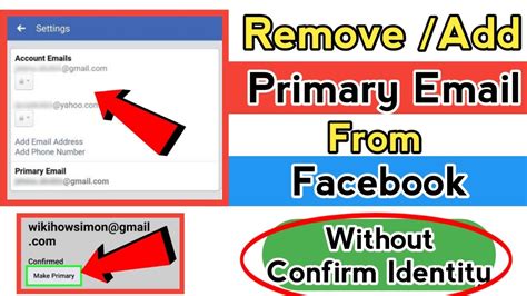 How To Change Facebook Primary Email In Facebook How To Remove