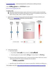 Copy Of Student Directions Concentration Molarity Docx Concentration