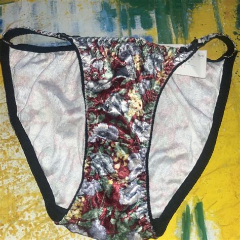 Vintage Rene String Bikini Panties Medium Gem