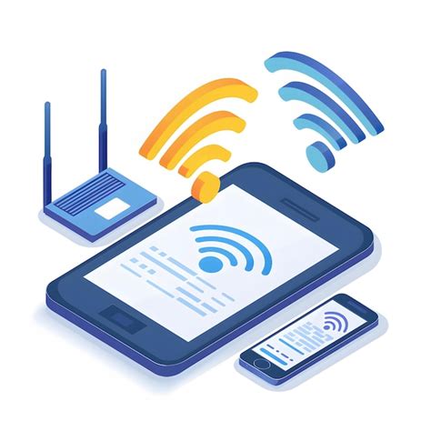 3d Isometric Flat Vector Illustration Of Wifi Network Wireless