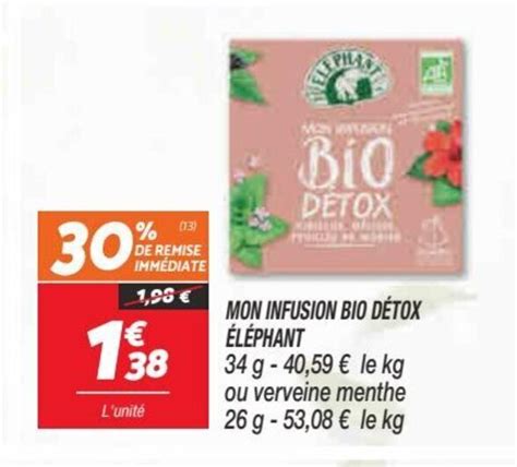 Promo Mon Infusion Bio D Tox L Phant Chez Netto