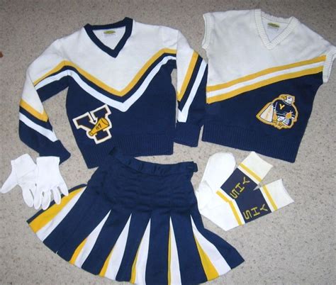 NEW VIKINGS Cheerleader Uniform Cheer Outfit Child Yth Teen 30" Top 26 ...