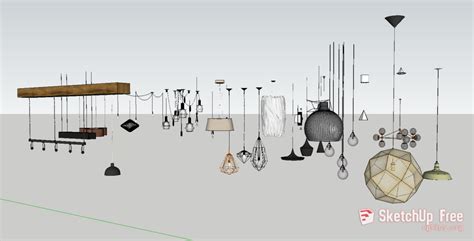 980 Ceiling Light Sketchup Model Free Download