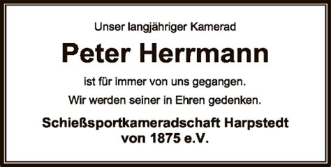 Traueranzeigen Von Peter Herrmann Trauer Kreiszeitung De